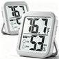 Antonki 2 Pack Room Thermometer Indoor Hygrometer - color: 2 Pcs* Space Grey