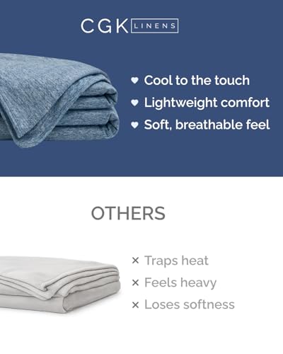 Cooling Blanket for Hot Sleepers - Cold Blanket Twin Size - Navy, 60 x 80 - color: 05 - Navy Blue, size: Twin / Twin XL (60" x 80")