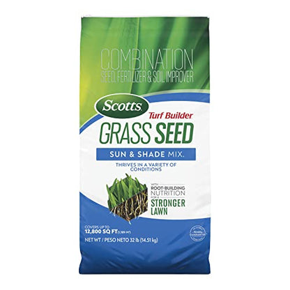 Scotts Turf Builder Grass Seed Sun & Shade Mix, 32 lbs. - size: 32 lb.