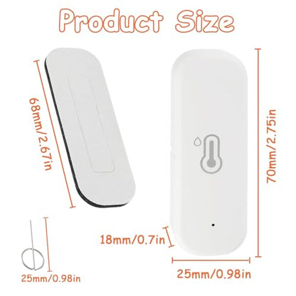 WiFi Hygrometer Thermometer Sensor (2 Pack) - size: 2 Pack