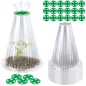 UQM 50 Pack Garden Cloches for Plants with Rotary Vent Cover Reusable - color: Clear-50pc