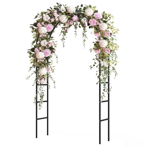 Garden Arch Trellis for Climbing Plants Outdoor - 94.5" H*55" L - size: 94.5"(H)*55"(L)*7.7"(W)
