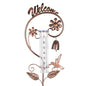 Rain Gauge Outdoor,Hummingbird Rain Gauges with Bell Design,Decorative Large Number Plastic Tube Freeze Proof Metal Rain Measure Water Gauge Welcome Sign for Garden Yard