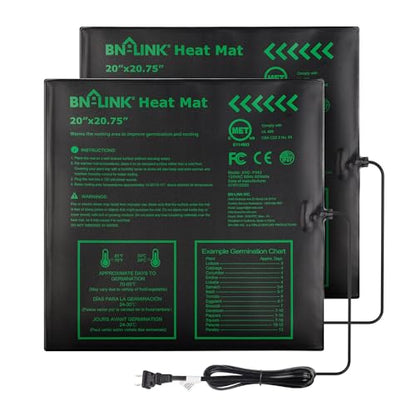 BN-LINK 20" x 20.75" Seedling Heat Mats for Seed Starting Starter Plants - size: 20x20 2 Pack