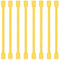 8PCS 4 Inch Silicone Cable Ties, Reusable Bendable Rubber Twist Ties - color: Yellow, size: 4in(8pcs)