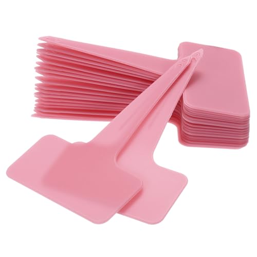 uxcell 100Pcs 4 Inch Plant Labels Large T-Style Garden Marker Plant Tags Garden Labels for Flower Beds Pots Vegetables Pink - color: Pink