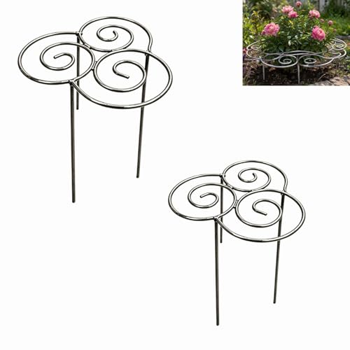 Metal Cloud-Shaped Plant Support Pole, Decorative Garden Bracket, Suitable for Climbing Plants, Peonies, Dahlias, and Other Flowers; Ideal for Decorating courtyards, lawns, and patios (2 Small) - size: 2 Small