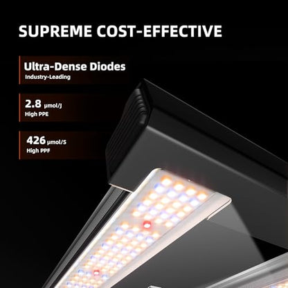 Spider Farmer G1500 150W Led Grow Lights for Indoor Plants, App Controlled - size: 2x2 Coverage, 150W