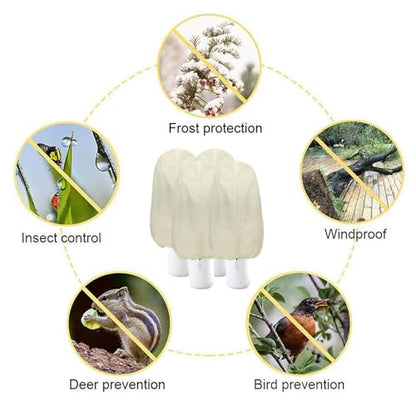 Plant Covers Freeze Protection – 4 Packs 47.2" x 31.5" Thickened Plant Frost Protection Covers, Heavy Duty Winter Plant Covers with Zipper & Drawstring, Reliable Freeze Protection for Outdoor Plants - color: Beige-4PCS-47.2" x 31.5"