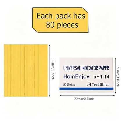 20 Pack pH Test Strips, 1600 Strips pH 1-14 Universal Litmus Paper