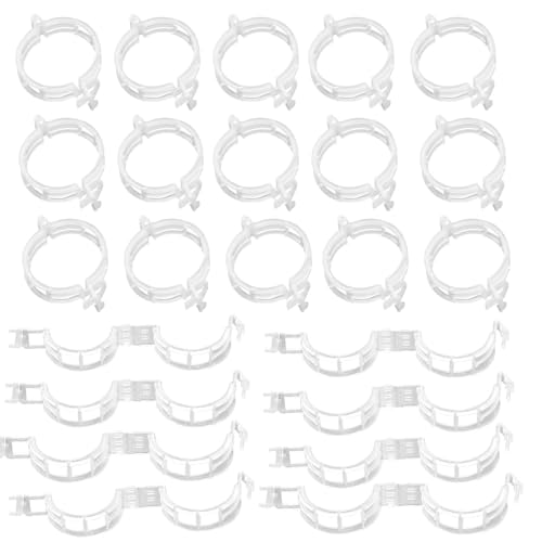 Plant Support Clips,100 Pcs Plastic Clips for Securing Climbing Plants,Tomato Vine Clips,Plant Fixing Clips,Garden Clips for Climbing Plants,Grape and Vine Vegetables White