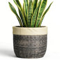 8 Inch Plant Pot, Ceramic Flower Pots, Round Planter, Light Black - color: Light Black, size: 8 Inch