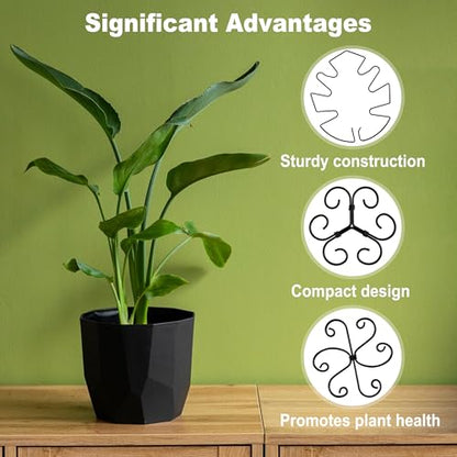 4PCS Metal Heart Stakes for Indoor Plants, 4.1 * 3.7 in Stackable Monstera Stem Support Hook for Growth, Stabilizer for Leaves & Adjustable Clamp Set Accessories for Climbing Plants (Heat) - style: C 4.1 * 3.7 in