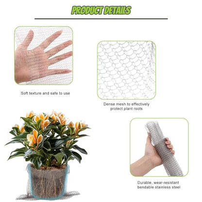 16 Pcs Gopher Baskets 15 Gallon Root Guard Proof Stainless Wire Steel Trap - size: 24"X24"-16 Pack