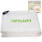 12x24Ft Clear Greenhouse Plastic Covering Tarp for Chicken Coop(16mil) - size: 12x24FT