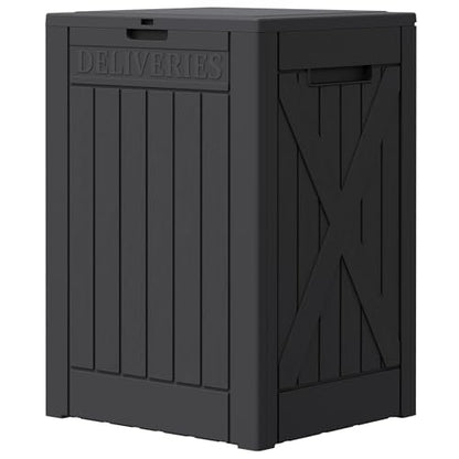 Greesum 52 Gallon Large Outdoor Package Delivery Box, Black - color: Black, size: 52 Gallon