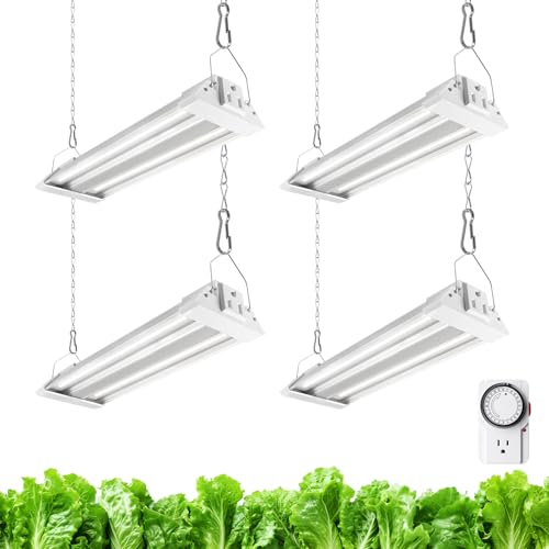 Barrina TX18 1FT LED Grow Light, 72W(4 x 18W), 5000K Full Spectrum, Timer - color: 5000K, size: 1FT-18W-4P