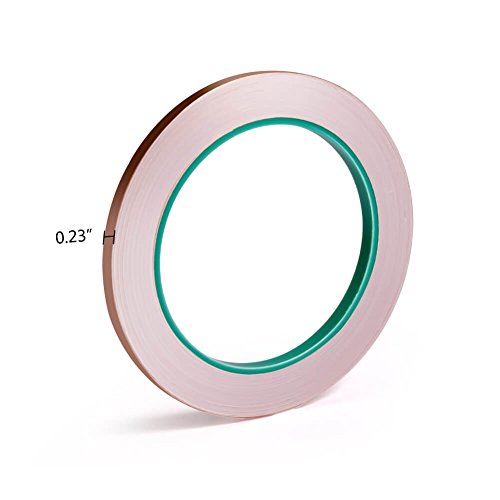 selizo 6 Pack Copper Foil Tape with Conductive Adhesive for EMI Shielding, Paper Circuits, Electrical Repairs, Grounding - color: 6 Pack