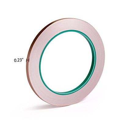 selizo 6 Pack Copper Foil Tape with Conductive Adhesive for EMI Shielding, Paper Circuits, Electrical Repairs, Grounding - color: 6 Pack