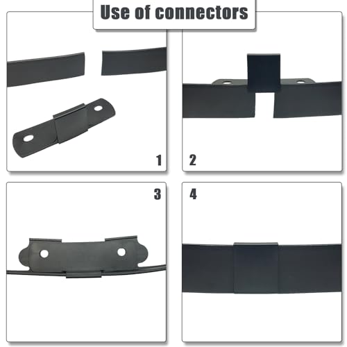 2" x 40' Plastic Landscape Edging Border Black, 40 Spikes - size: 2 in, 40 ft