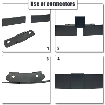 2" x 40' Plastic Landscape Edging Border Black, 40 Spikes - size: 2 in, 40 ft