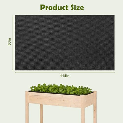 Raised Garden Bed Liner, Cuttable Non Woven Fabric Plant Liner, Non Woven