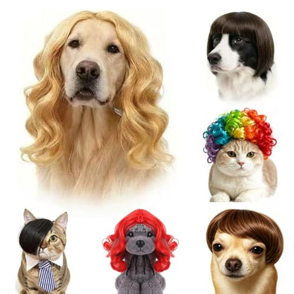 6 Pack Funny Cat and Dog Wig - color: Colorful-1