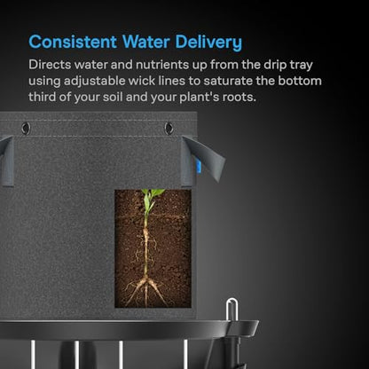 AC Infinity Self-Watering Fabric Pot Base, Auto-Irrigation, 4-Pack - size: Standard