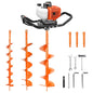 NEO-TEC 63CC Post Hole Digger Gas Powered Auger w/4" 6" & 8" Bit,3 Ext Bars - size: 63CC+4"+ 6"+8"+3 Extension