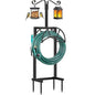 TomCare Garden Hose Holder, 4 Spikes Hose Stand for 160FT Outdoor Hose - color: All Black