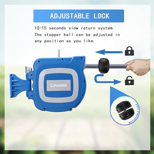 1/2 inch 100FT Retractable Garden Hose Reel Tool - color: Blue