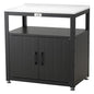 Feasto Heavy-Duty Potting Bench with Storage & Stainless Steel Top - color: Black