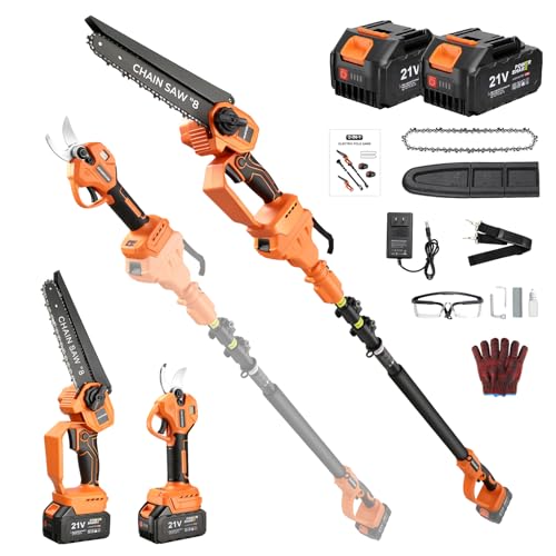4-in-1 Cordless Brushless Mini Chainsaw for Tree Trimming, 8 inch