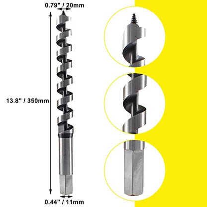 Muretnze 3/4 Inch x 14 Inch Long Auger Drill Bit for Wood - size: 3/4 Inch Diameter x 14 Inch Length