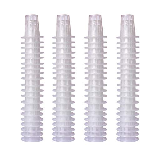 100 Pack 1.77" Garden Net Pots Cups, Slotted Mesh Pot Baskets, White - size: 1 inch（Round style）-100 Pack
