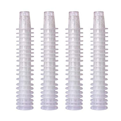 100 Pack 1.77" Garden Net Pots Cups, Slotted Mesh Pot Baskets, White - size: 1 inch（Round style）-100 Pack