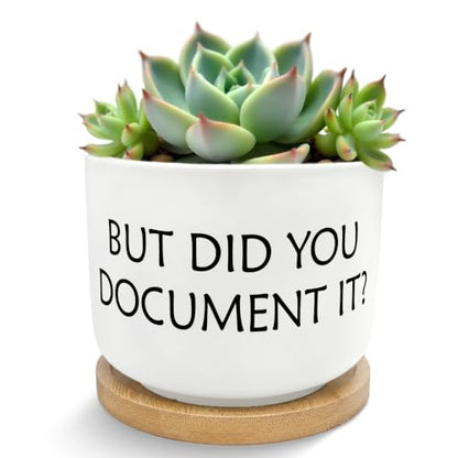 But Did You Document It Funny Plant Pots Succulent Planters - color: Style a -L