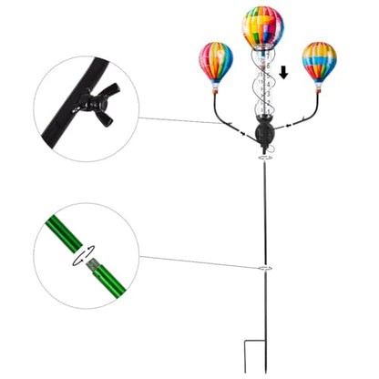 Solar Rain Gauge, Hot Air Balloon Rain Gauge Outdoor