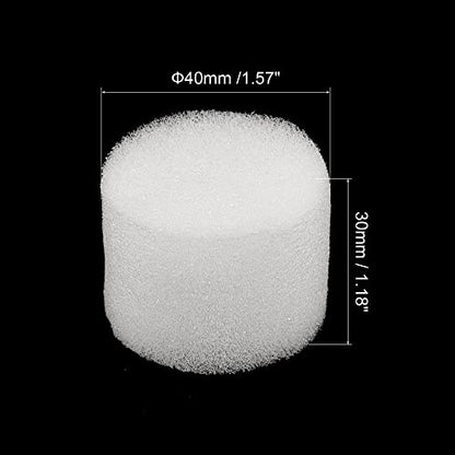 MECCANIXITY 100pcs Hydroponic Sponges, 1.57" Growing Media Cylindrical Sponges for Home Vegetable Flower Planting, White - color: White, size: 1.57"