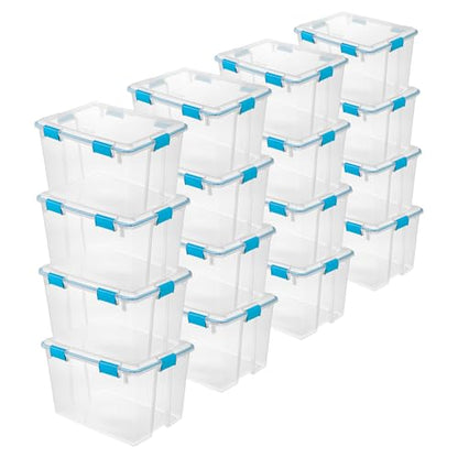 Sterilite Gasket Storage Box with Lids for Home & Office, 80 Quart, 16-Pack - size: 80 Quart, style: 16 Pack