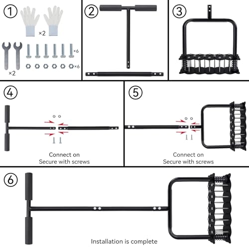 Lawn Aerator Tool with 14 Spikes, Manual Yard Soil Aerating Tool