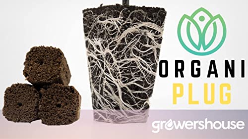 VPS OrganiPlug Hydroponic Seed Starter Plugs, 2000 Pack, Rapid Root Planting Pods for Seedling, Clone, Cutting, Promotes Plant, Flower, Vegetable Growth w/Organic Soil Ingredients, Fits Standard Tray - size: 2000 Pack