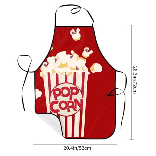 Waterproof Apron with Pockets - color: Red
