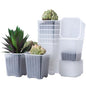 30Pcs 3 Inch Clear Nursery Pots with Saucers, Square Plastic Plant Pot - color: Transparent 02