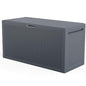 VINGLI 90 Gallon Lockable Durable Outdoor Storage Box, Grey - color: Gray