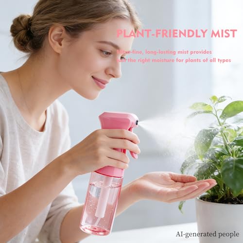 Continuous Spray Bottle for Hair, 6.8 OZ Ultra Fine Mist Spray Bottle - color: Pink