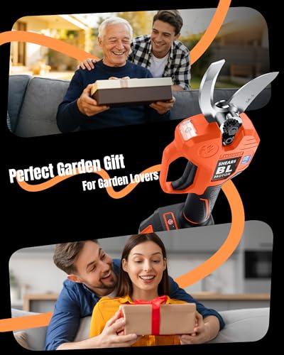 Effort-Saving Electric Pruning Shears, Power Cuts 1.6" Branches