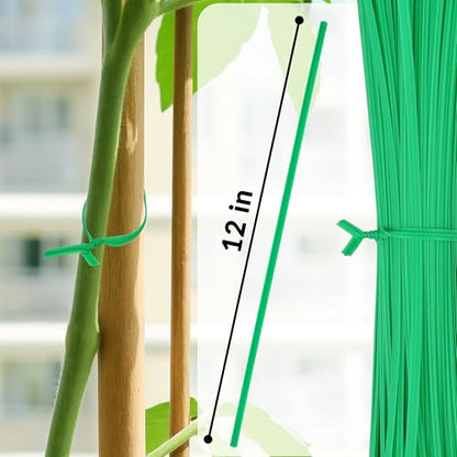 Gardzen 300 Pack 12" Twist Ties Reusable Coated Wire Plant Ties - size: 12 Inch