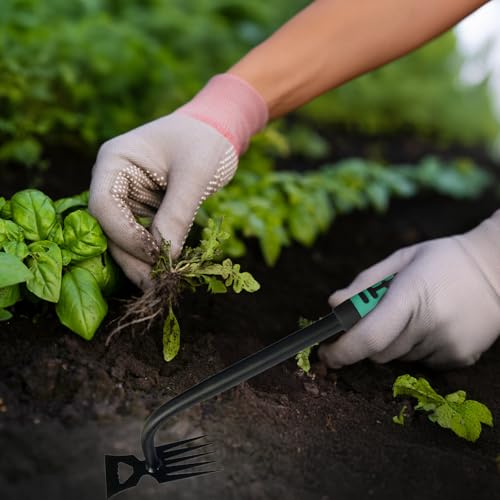 Weed Puller Tool, 2024 Enhanced Weed Remover Tool, Weeding Tool for Gardening with 5 Teeth, Black