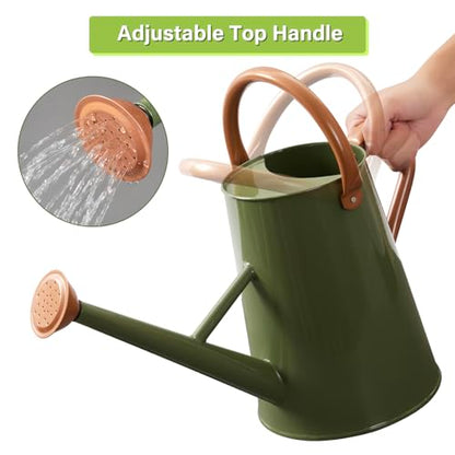 Watering Can for Outdoor&Indoor Plants，1.5 Gallon，Dark Green - color: Dark Green